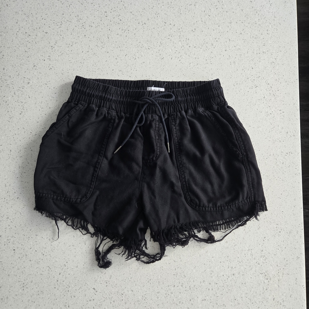 Garage Black High Waist Women's Shorts